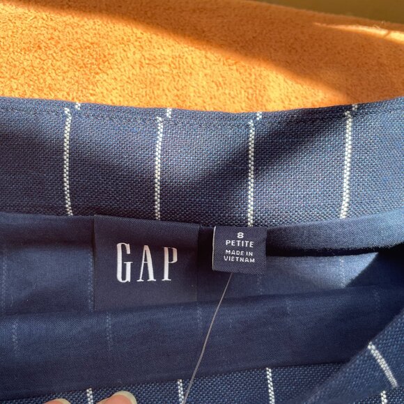 NWT Gap Pinstripe Linen Mini Skirt - Picture 4 of 5